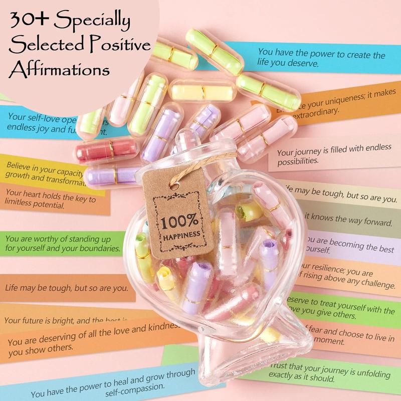 Self-Love Ritual Kit 75-Pack with 30+ Positive-Message Capsule Bottles, Self-Love Spell Kit with Self-Care Journal Workbook Witchy Gifts for Women