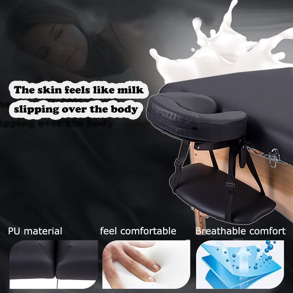 Massage Bed Portable Massage Table 28 Inche Wide Lash Bed Heigh Adjustable 2 Folding Spa Table with Non-Woven Bag for Spa Footmassage Facial Carespa Tattoo