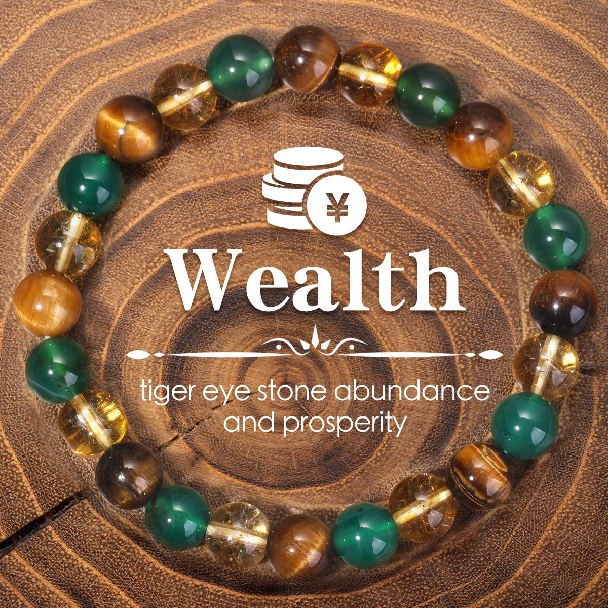 Natural Stone Bracelet for Women Men Attract Good Luck Money Protection Health Crystal Citrine Tiger'S Eye Bracelet Wholesale
