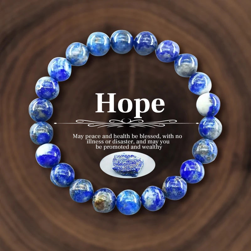 Natural Stone Beads Bracelet for Women Men Amethysts Crystal Quartzs Agate Tiger Eye Elastic Bangles Reiki Healling Jewelry Gift