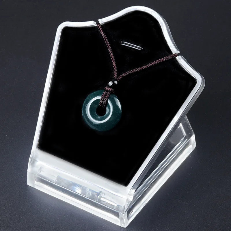 20Mm Circle Donut Healing Crystals Necklace Natural Chakra Gemstone Stone Amulet Lucky Coin Donuts Charm Protection Quartz Agate