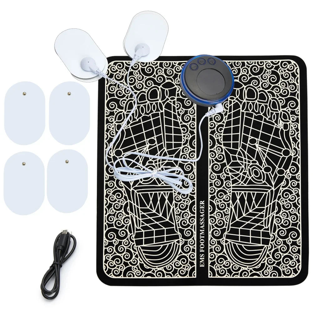 EMS Foot Massager Relaxation Pads Electric Massage Tool to Relieve Sore Feet Leg Cramps Ankle Sprain Swollen Feet Care