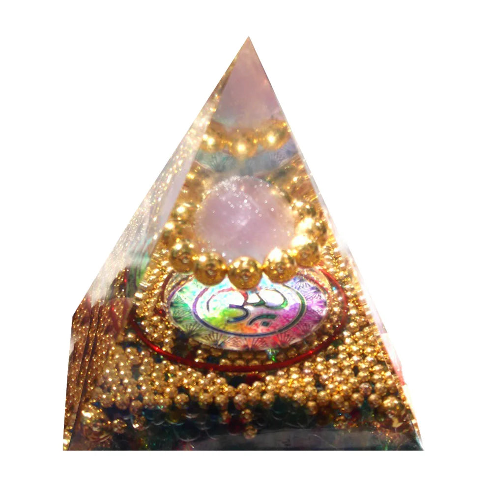 Natural Stone Crystal Orgonite Pyramid Reiki Chakra Healing Gemstone Tower Meditation Protection Office Decor Gifts