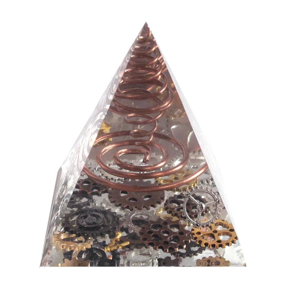 Natural Stone Crystal Orgonite Pyramid Reiki Chakra Healing Gemstone Tower Meditation Protection Office Decor Gifts