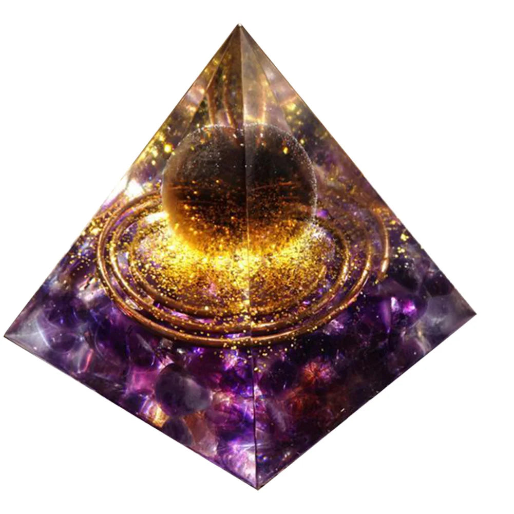 Natural Stone Crystal Orgonite Pyramid Reiki Chakra Healing Gemstone Tower Meditation Protection Office Decor Gifts