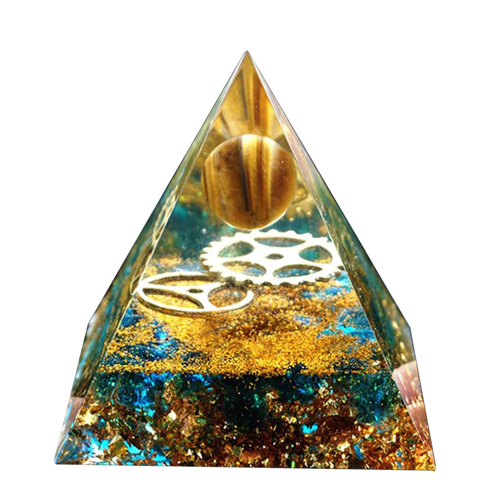 Natural Stone Crystal Orgonite Pyramid Reiki Chakra Healing Gemstone Tower Meditation Protection Office Decor Gifts