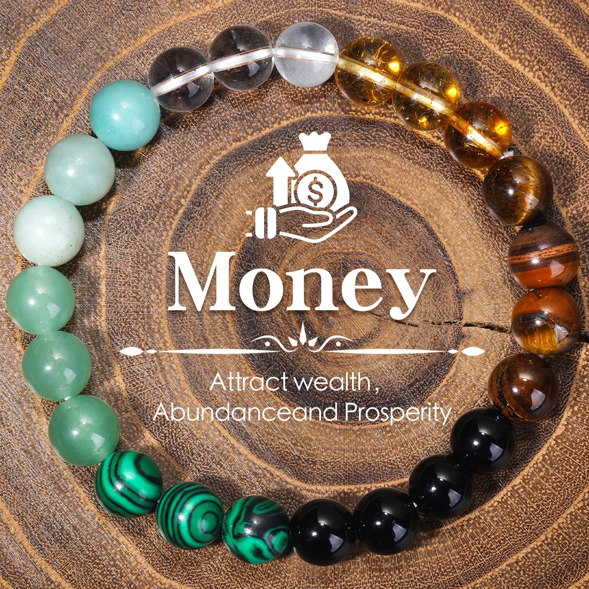 Natural Stone Bracelet for Women Men Attract Good Luck Money Protection Health Crystal Citrine Tiger'S Eye Bracelet Wholesale