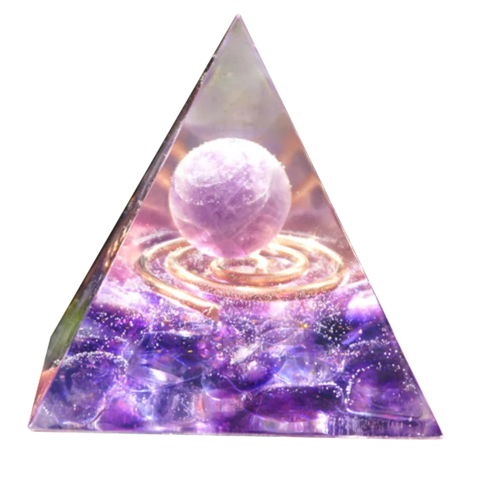 Natural Stone Crystal Orgonite Pyramid Reiki Chakra Healing Gemstone Tower Meditation Protection Office Decor Gifts