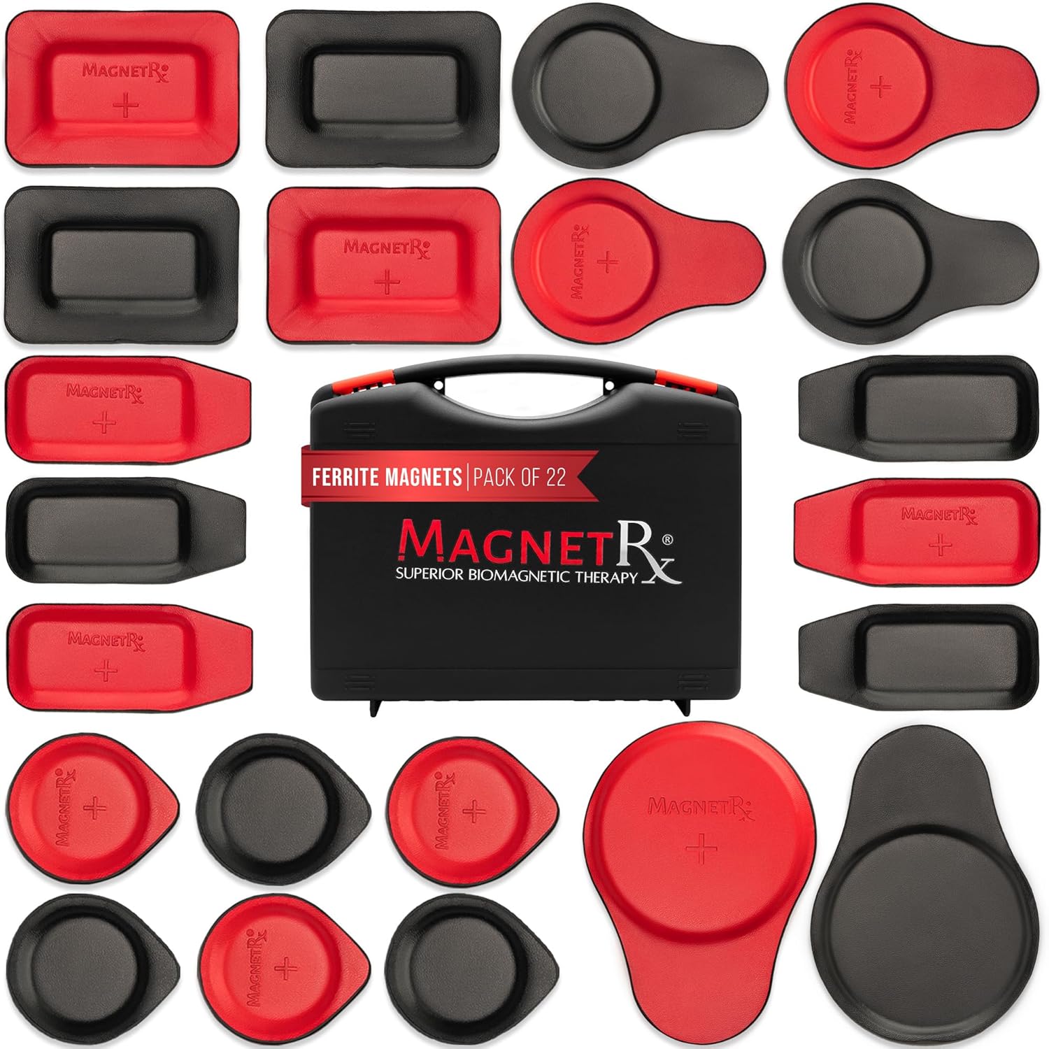 ® Biomagnetic Therapy Magnets Kit – Imanes Para Biomagnetismo Médico – Dr Goiz Bio Magnet Pair for Biomagnetism Magnets Therapy – Assorted round & Rectangular 2500-5200 Gauss (22 Mixed Units)