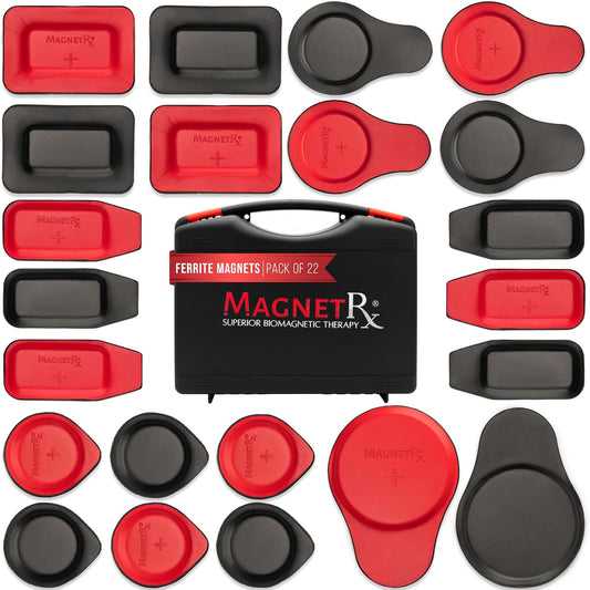 ® Biomagnetic Therapy Magnets Kit – Imanes Para Biomagnetismo Médico – Dr Goiz Bio Magnet Pair for Biomagnetism Magnets Therapy – Assorted round & Rectangular 2500-5200 Gauss (22 Mixed Units)
