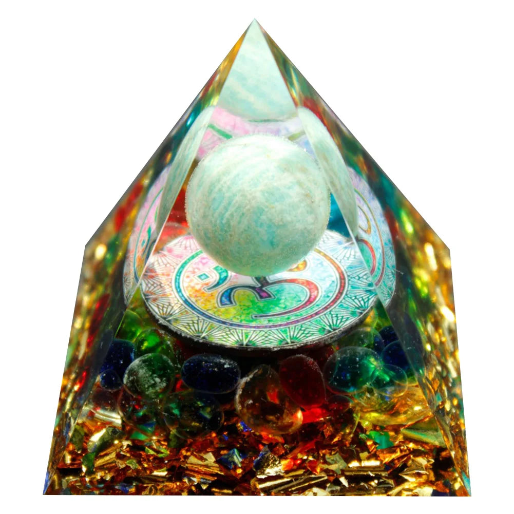 Natural Stone Crystal Orgonite Pyramid Reiki Chakra Healing Gemstone Tower Meditation Protection Office Decor Gifts