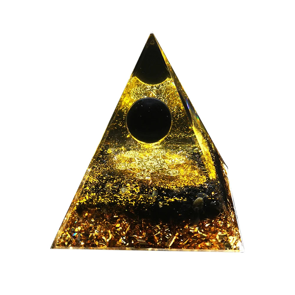 Natural Stone Crystal Orgonite Pyramid Reiki Chakra Healing Gemstone Tower Meditation Protection Office Decor Gifts