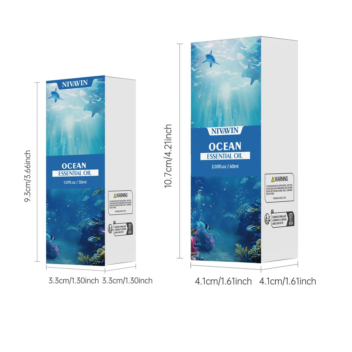 30Ml/60Ml Ocean Essential Oil Body Massage Skin Care Hydration and Air Freshness