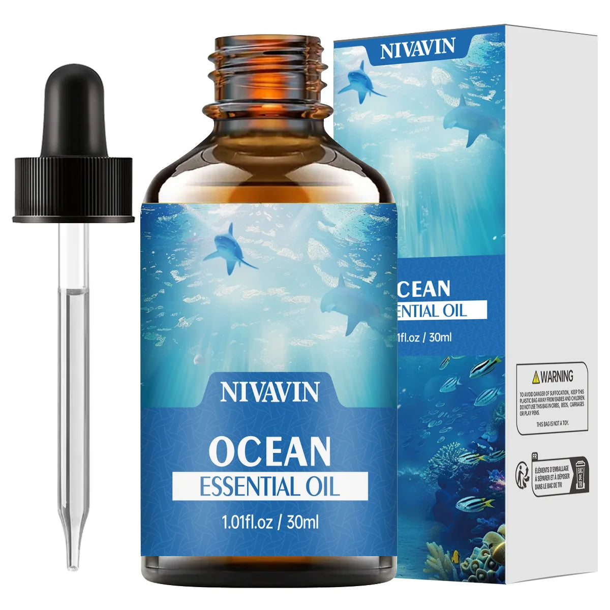30Ml/60Ml Ocean Essential Oil Body Massage Skin Care Hydration and Air Freshness