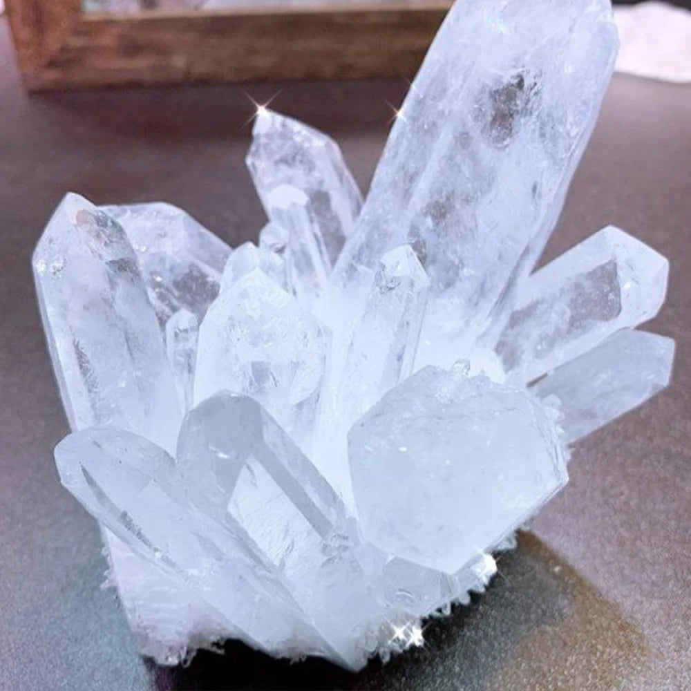 Natural Beautiful White Crystal Cluster Clear Quartz Raw Ore Healing Crystals Point Mineral Specimen Home Decor Crafts Ornaments
