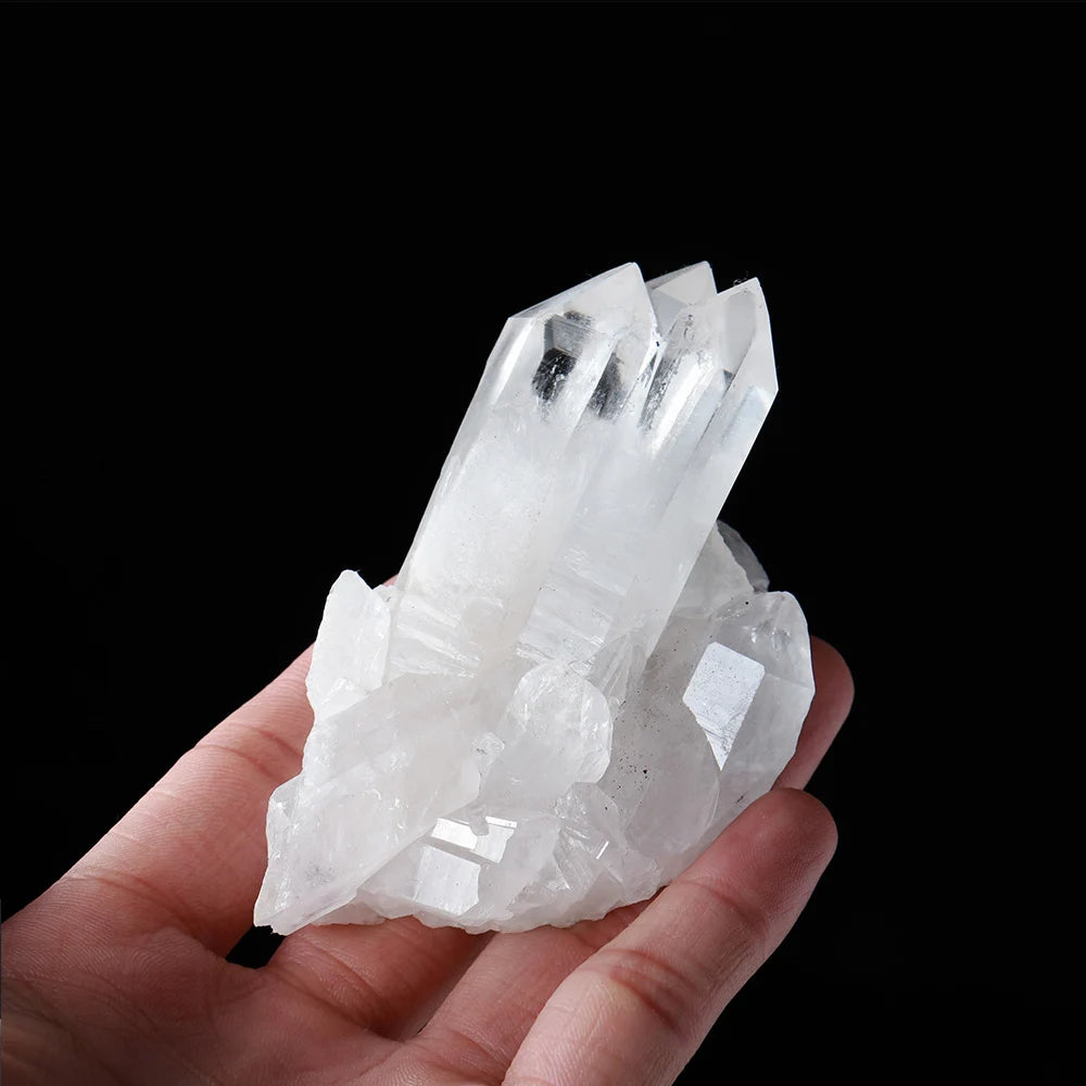 Natural Beautiful White Crystal Cluster Clear Quartz Raw Ore Healing Crystals Point Mineral Specimen Home Decor Crafts Ornaments