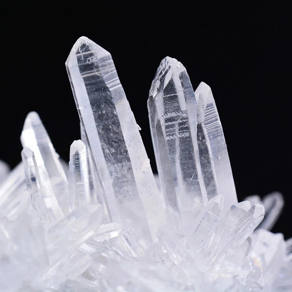 Natural Beautiful White Crystal Cluster Clear Quartz Raw Ore Healing Crystals Point Mineral Specimen Home Decor Crafts Ornaments
