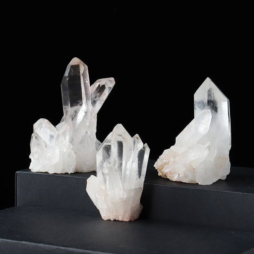 Natural Beautiful White Crystal Cluster Clear Quartz Raw Ore Healing Crystals Point Mineral Specimen Home Decor Crafts Ornaments