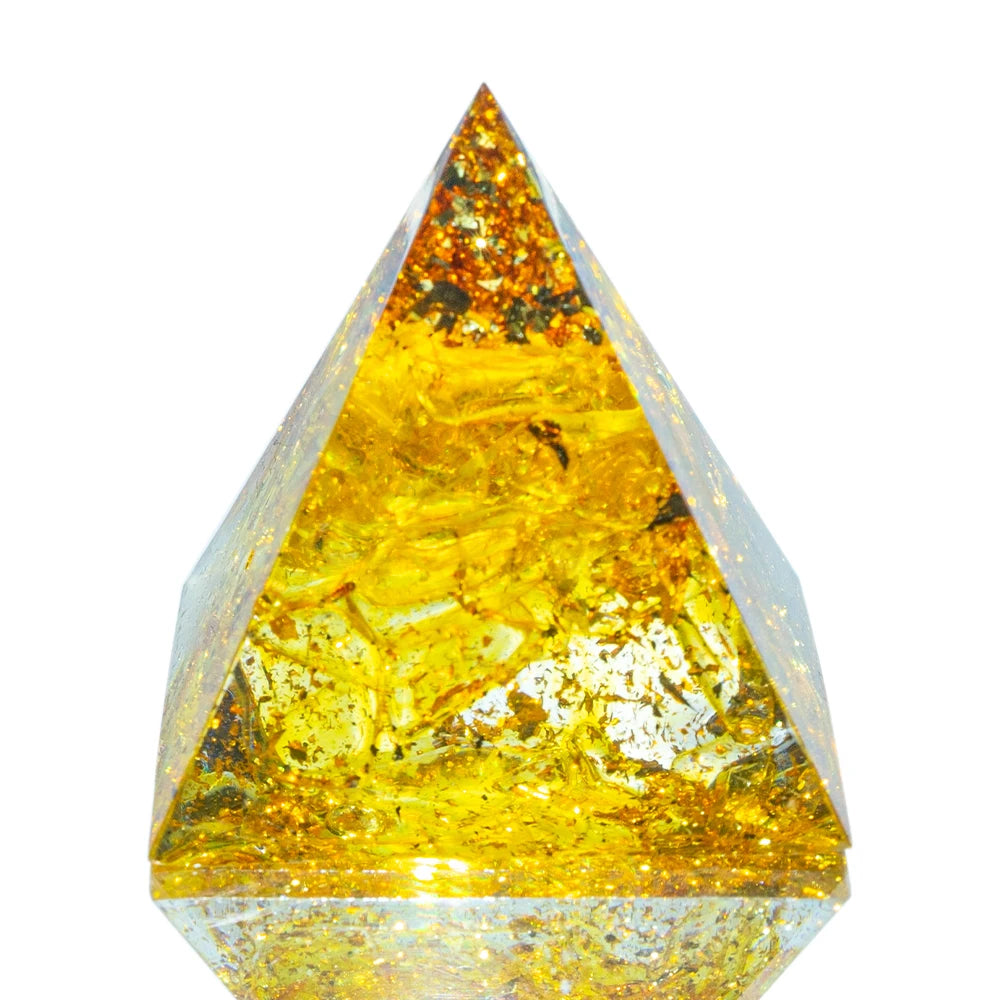 Natural Crystal Reiki Healing Crystal Pyramid Energy Chakra Resin Generator Quartz Amethyst Meditation Tool Home Decor