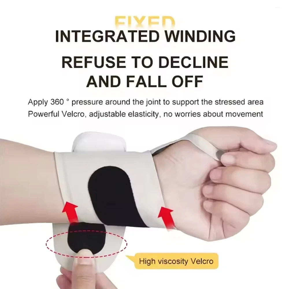 10 Modes 29 Levels Wrist Massager Electric Rechargeable Hand Vibration Massage Relieves Tenosynovitis and Carpal Tunnel Fatigue