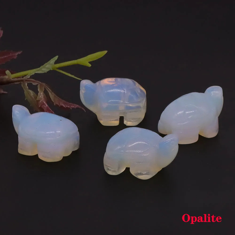 1.2" Turtle Tortoise Statue Natural Amethyst Stone Carved Reiki Healing Crystal Animal Figurine Crafts Home Decoration Wholesale