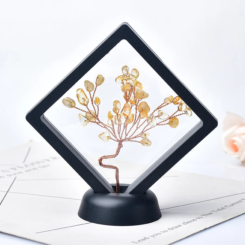 Natural Crystal Quartz Tree of Life Gravel Specimen Reiki Healing Home Decoration Ornaments Lucky Tree DIY Gifts Souvenir Gift