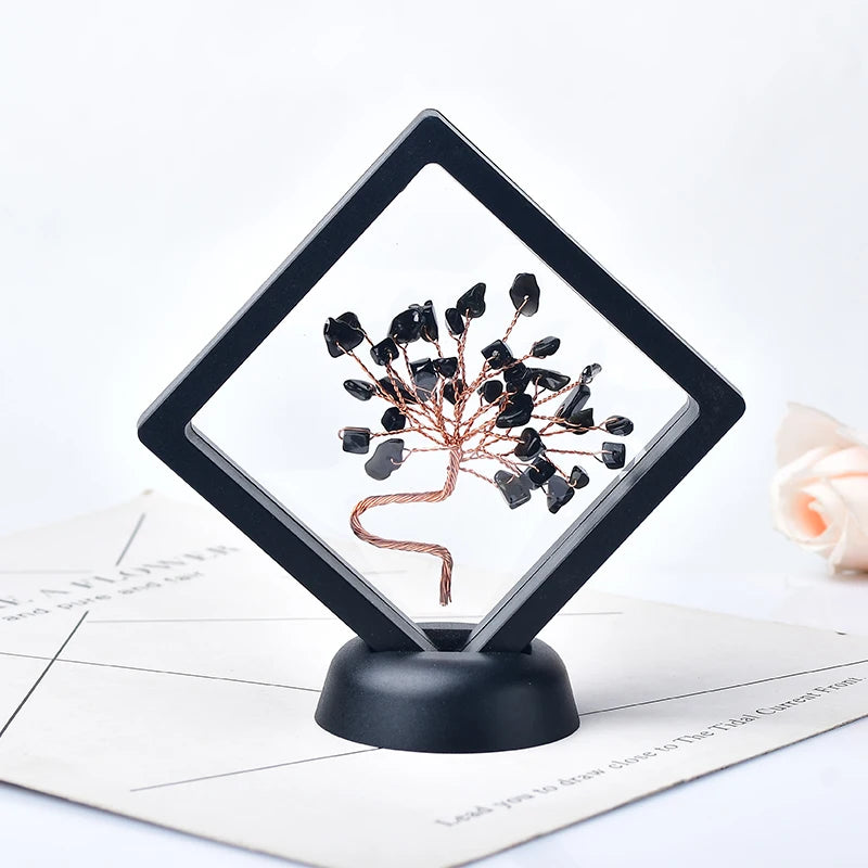 Natural Crystal Quartz Tree of Life Gravel Specimen Reiki Healing Home Decoration Ornaments Lucky Tree DIY Gifts Souvenir Gift