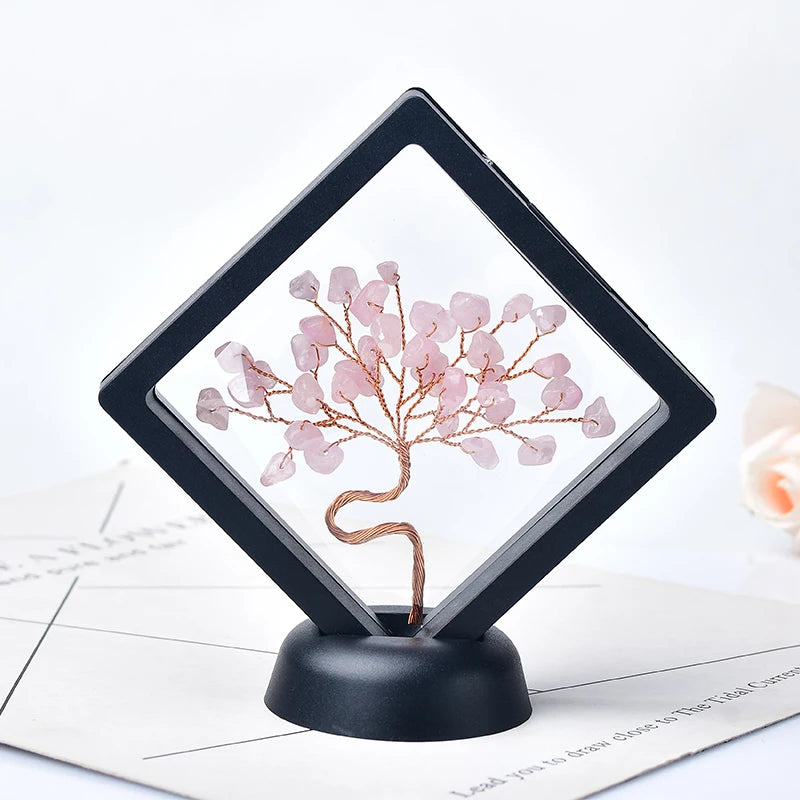 Natural Crystal Quartz Tree of Life Gravel Specimen Reiki Healing Home Decoration Ornaments Lucky Tree DIY Gifts Souvenir Gift