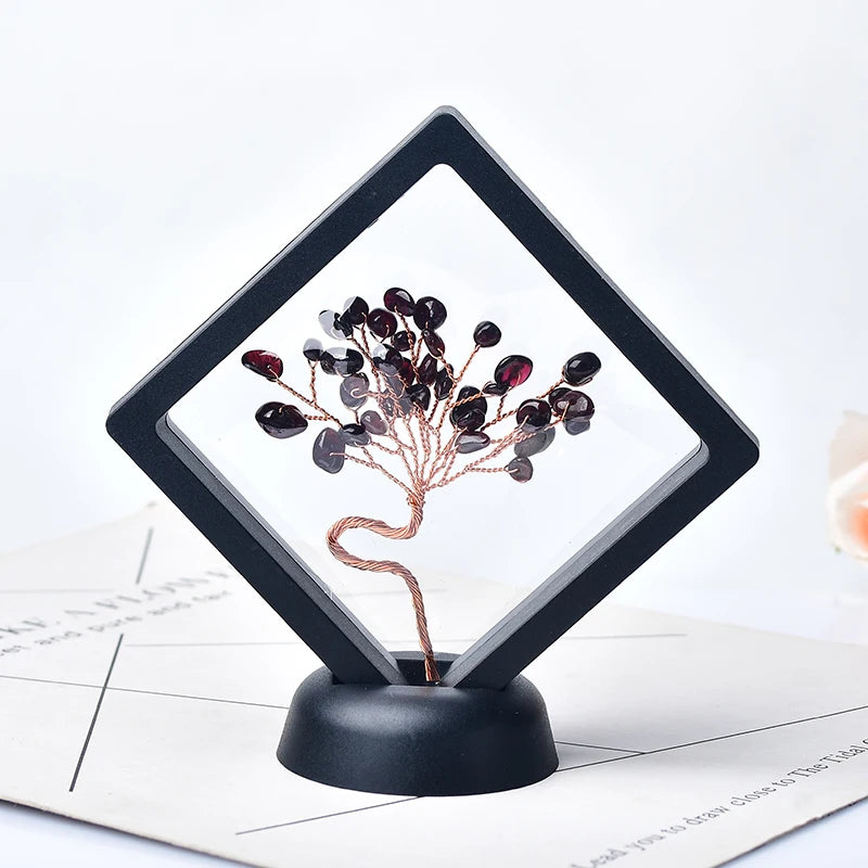 Natural Crystal Quartz Tree of Life Gravel Specimen Reiki Healing Home Decoration Ornaments Lucky Tree DIY Gifts Souvenir Gift