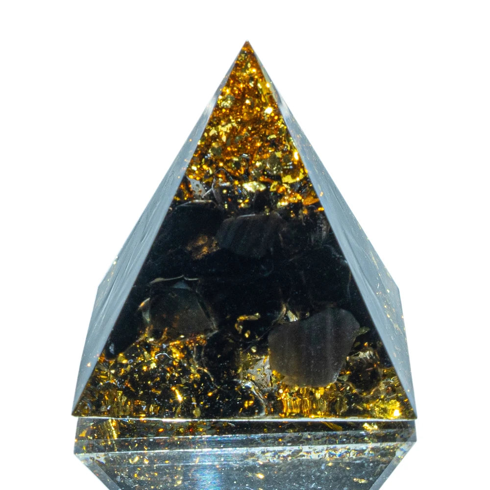 Natural Crystal Reiki Healing Crystal Pyramid Energy Chakra Resin Generator Quartz Amethyst Meditation Tool Home Decor