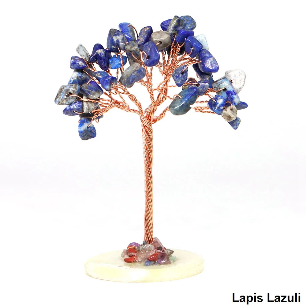 Crystal Money Tree Natural Stone Base Healing Quartz Gemstones Copper Wire Wrapped Plant Crafts Feng Shui Home Decor Lucky Gifts