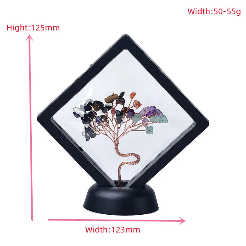 Natural Crystal Quartz Tree of Life Gravel Specimen Reiki Healing Home Decoration Ornaments Lucky Tree DIY Gifts Souvenir Gift