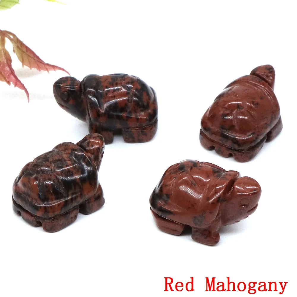 1.2" Turtle Tortoise Statue Natural Amethyst Stone Carved Reiki Healing Crystal Animal Figurine Crafts Home Decoration Wholesale