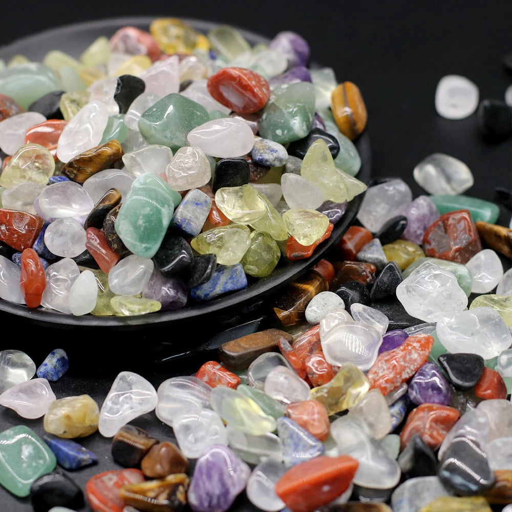 Bulk Lot Mixed Natural Polishing Tumbled Crystal Chips Assorted Stone Reiki Healing Crystal Gemstone Fish Tank Garden Decoration