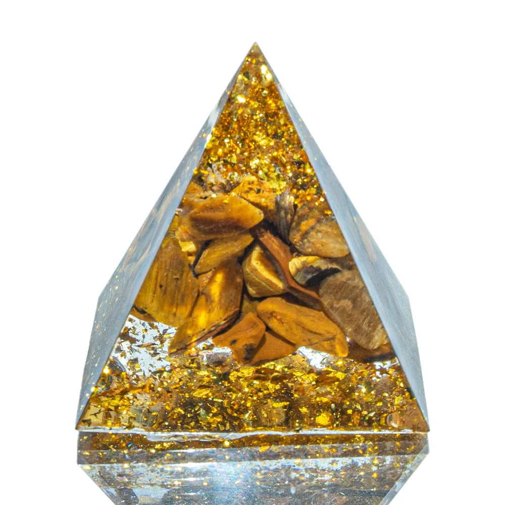 Natural Crystal Reiki Healing Crystal Pyramid Energy Chakra Resin Generator Quartz Amethyst Meditation Tool Home Decor