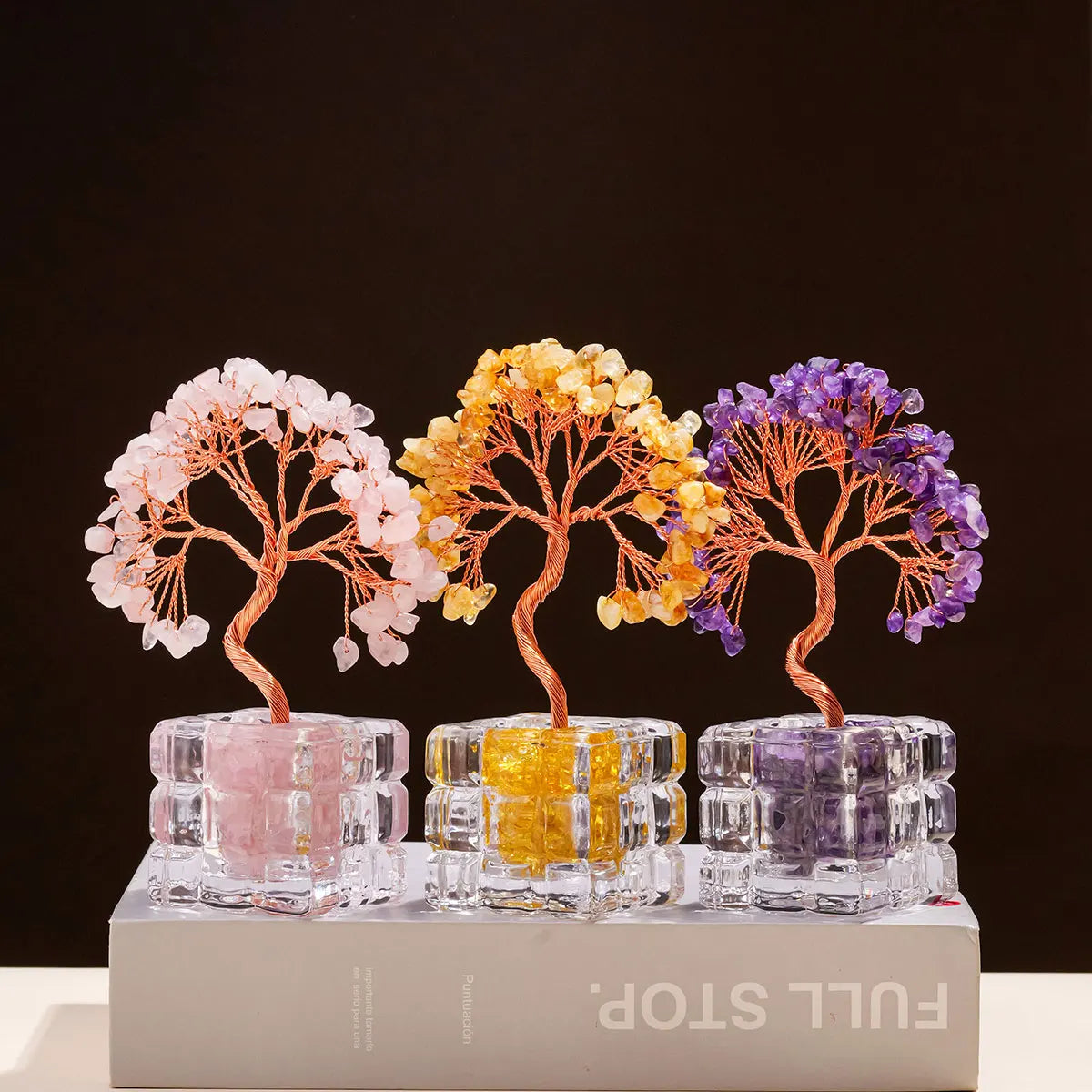 1PC Natural 7 Chakra Healing Crystals Stones Wealth Tree Feng Shui Home Office Decor Lucky Energy Prosperity Stone