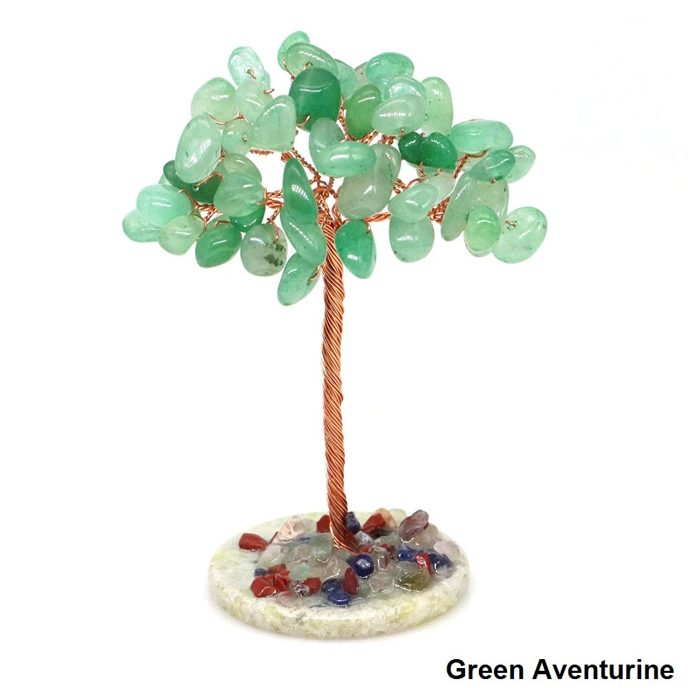 Crystal Money Tree Natural Stone Base Healing Quartz Gemstones Copper Wire Wrapped Plant Crafts Feng Shui Home Decor Lucky Gifts