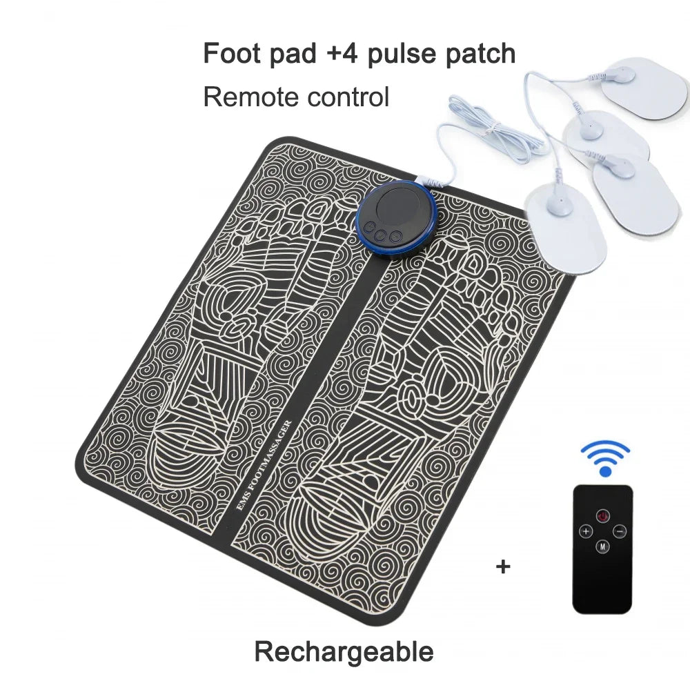 EMS Foot Massager Relaxation Pads Electric Massage Tool to Relieve Sore Feet Leg Cramps Ankle Sprain Swollen Feet Care