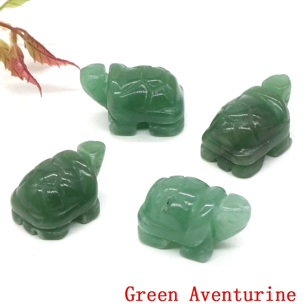 1.2" Turtle Tortoise Statue Natural Amethyst Stone Carved Reiki Healing Crystal Animal Figurine Crafts Home Decoration Wholesale