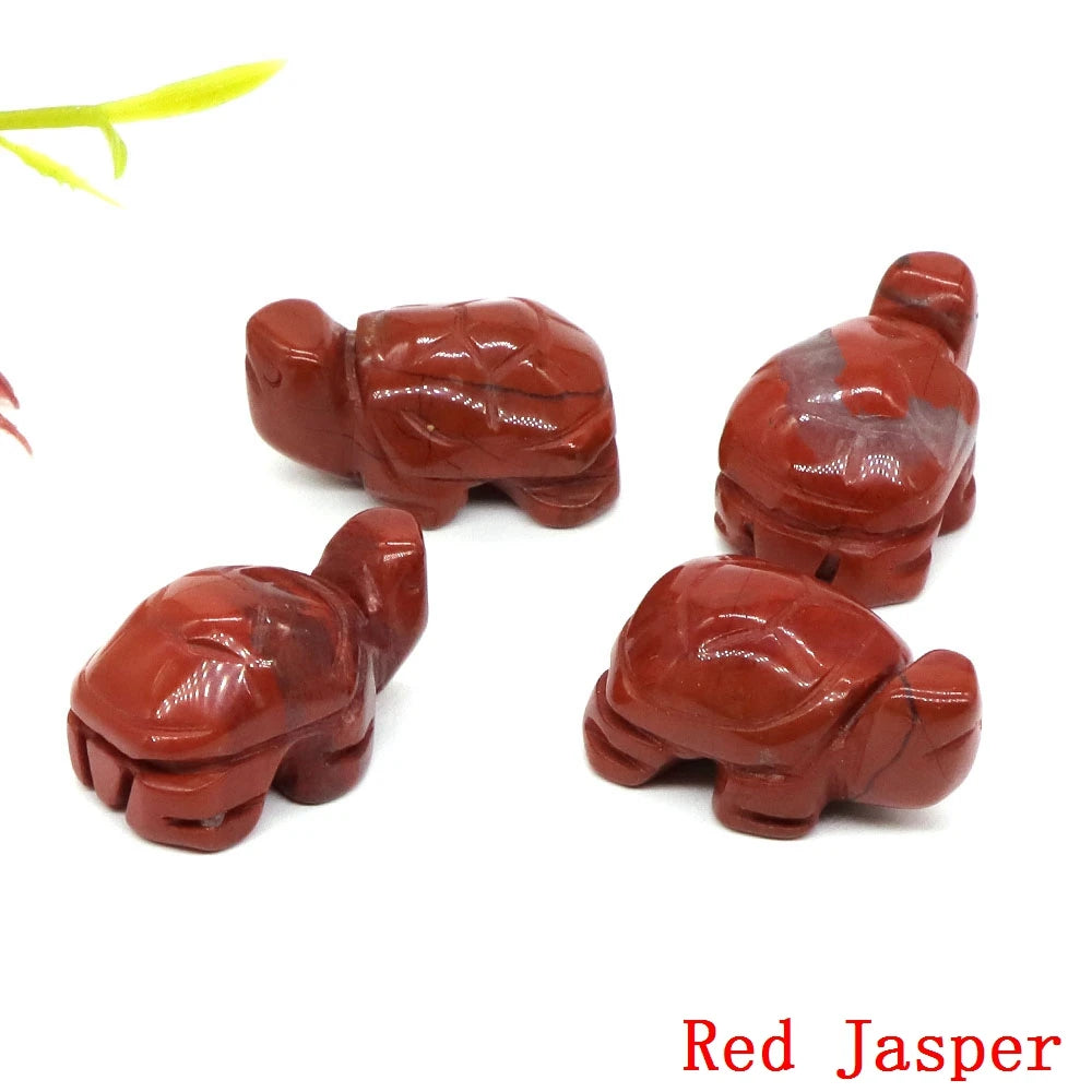 1.2" Turtle Tortoise Statue Natural Amethyst Stone Carved Reiki Healing Crystal Animal Figurine Crafts Home Decoration Wholesale
