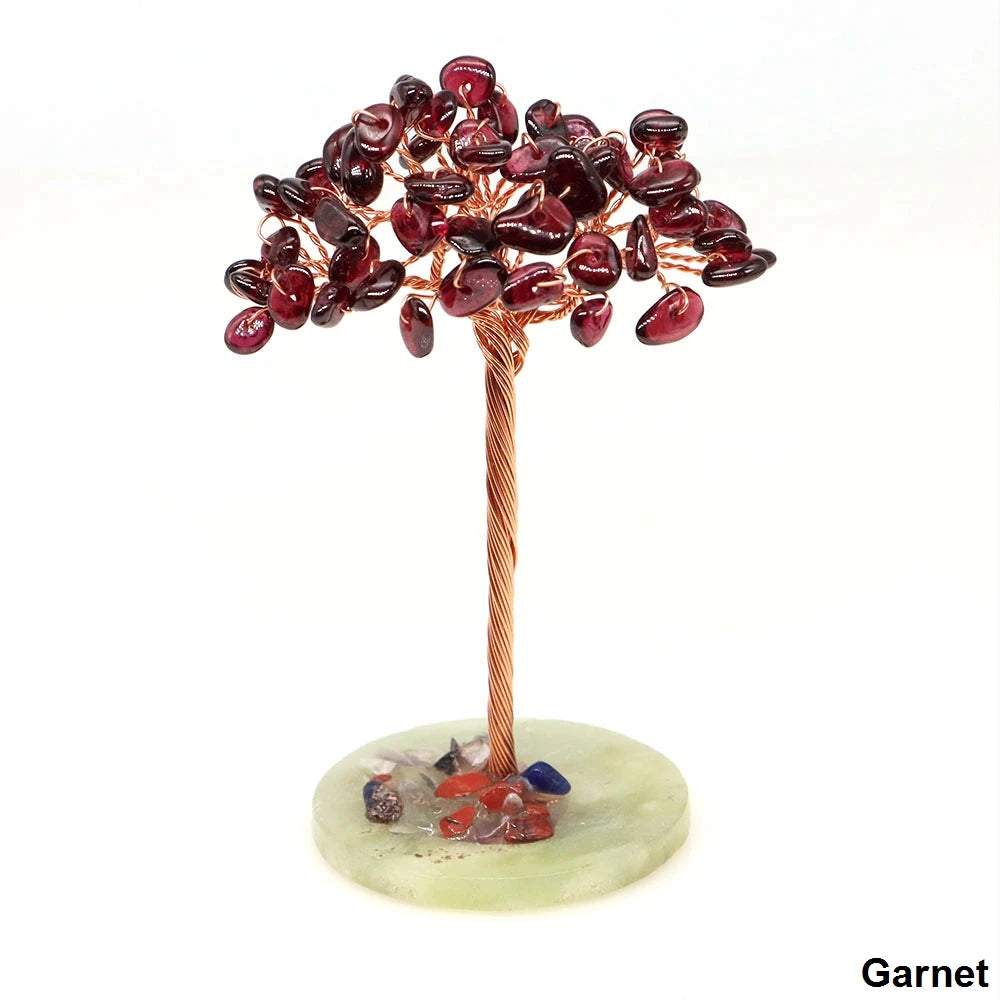 Crystal Money Tree Natural Stone Base Healing Quartz Gemstones Copper Wire Wrapped Plant Crafts Feng Shui Home Decor Lucky Gifts