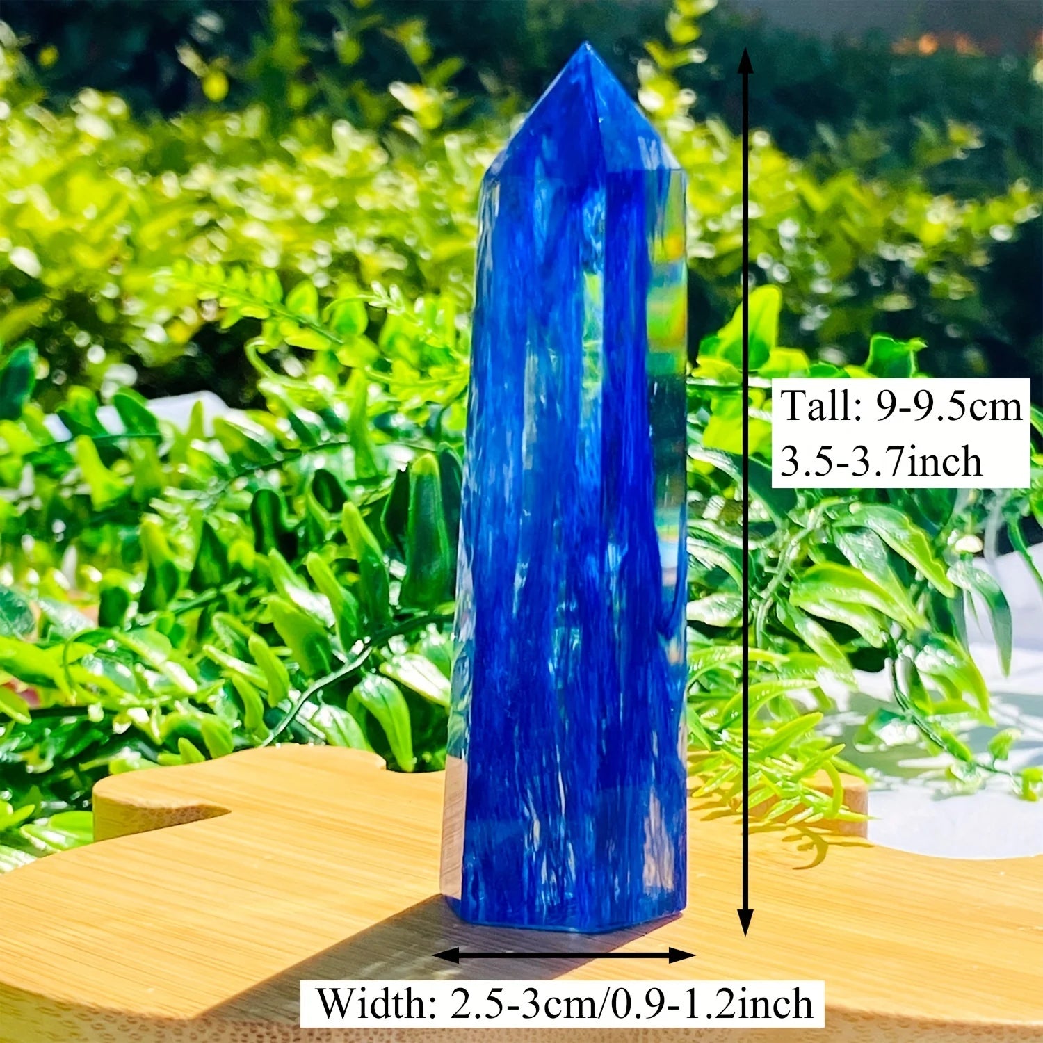 Clear Blue Smelt Quartz Tower, Blue Smelting Crystal Obelisk, Crystal Quartz Tower/Wand, Crystal Chakra Gemstone Tower C399