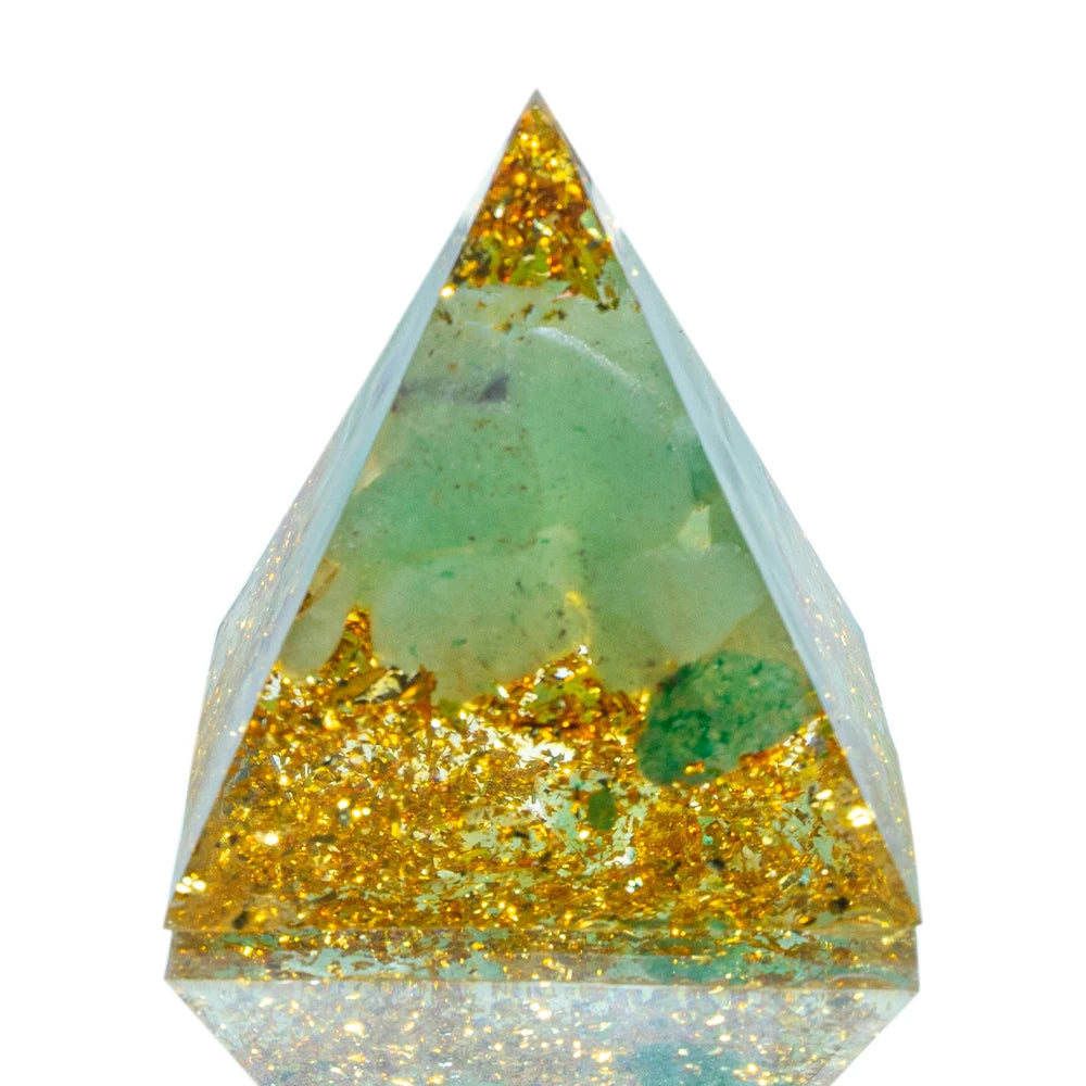 Natural Crystal Reiki Healing Crystal Pyramid Energy Chakra Resin Generator Quartz Amethyst Meditation Tool Home Decor