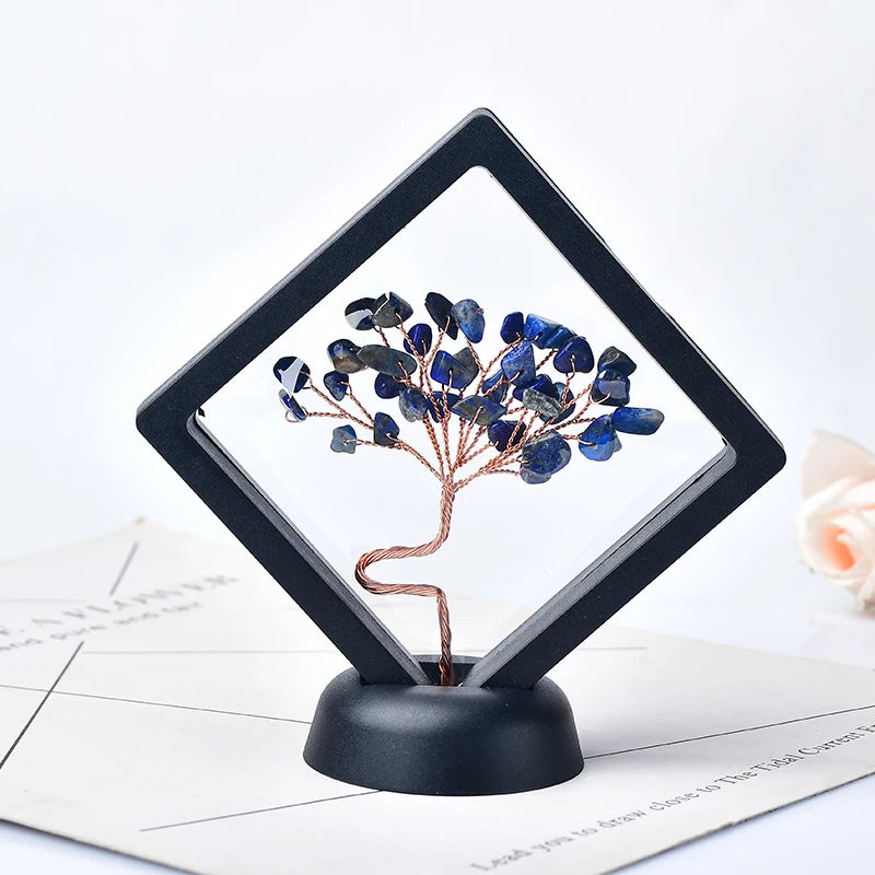 Natural Crystal Quartz Tree of Life Gravel Specimen Reiki Healing Home Decoration Ornaments Lucky Tree DIY Gifts Souvenir Gift