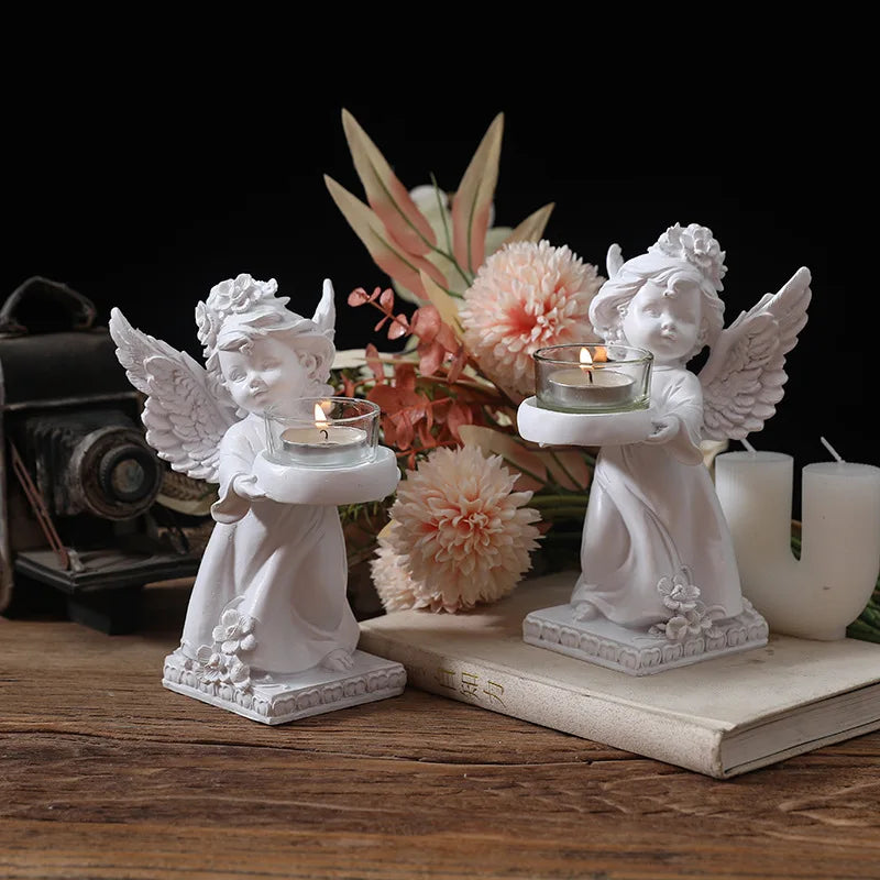 Candle Cup Holders Angel Candlestick Decoration Decoration Restaurant Romantic Candlelight Dinner Layout Room Tabletop Decor