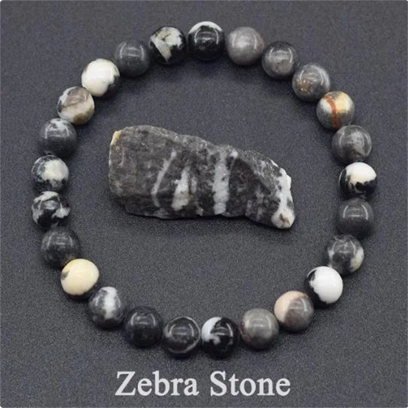 Natural Stone Beads Bracelet for Women Men Amethysts Crystal Quartzs Agate Tiger Eye Elastic Bangles Reiki Healling Jewelry Gift