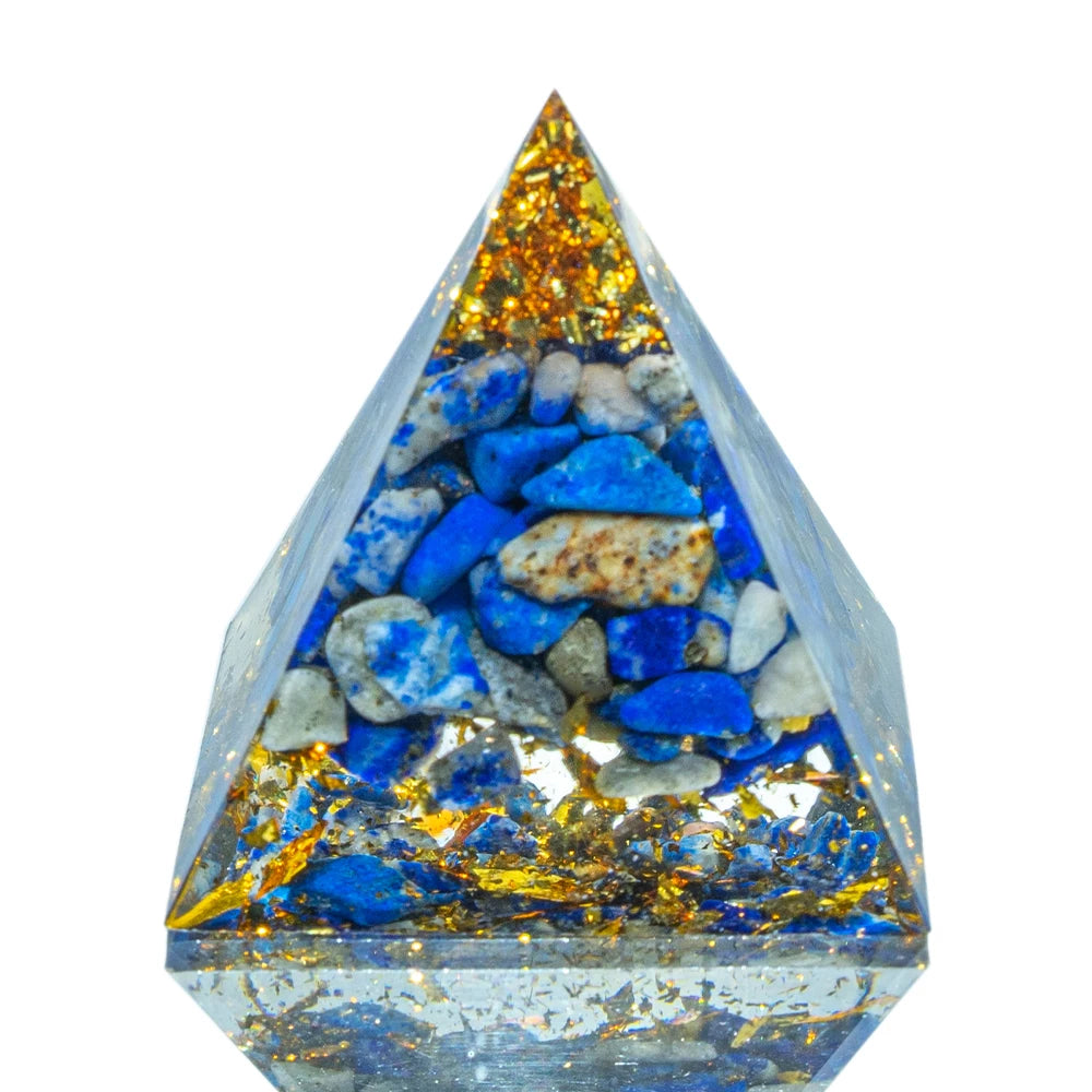 Natural Crystal Reiki Healing Crystal Pyramid Energy Chakra Resin Generator Quartz Amethyst Meditation Tool Home Decor