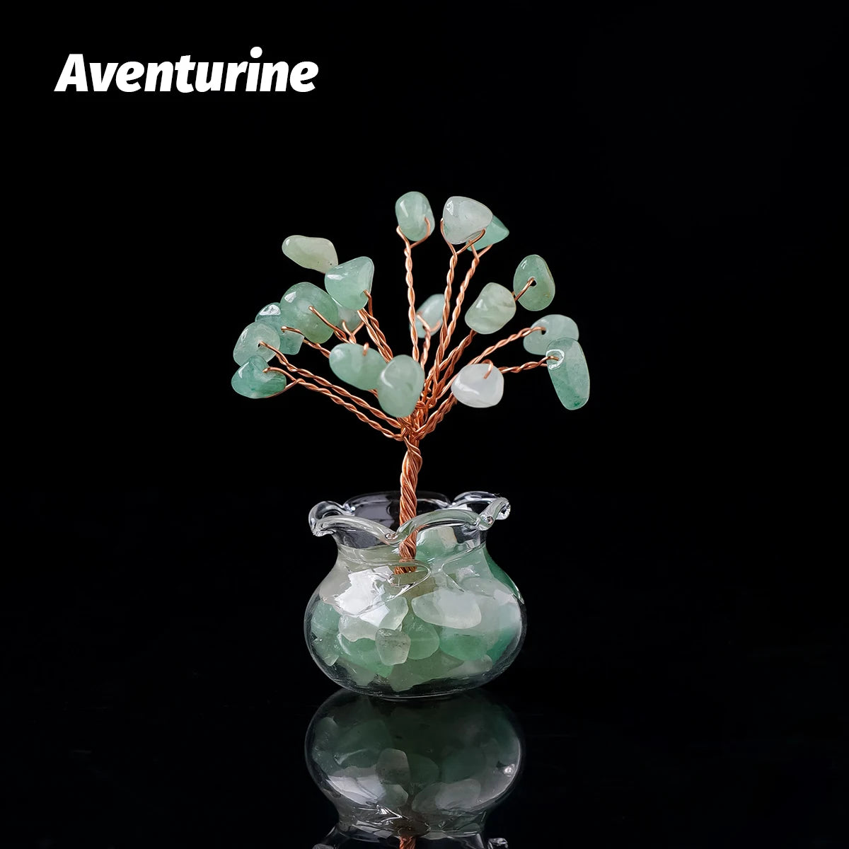 1PC Natural Crystal Macadam Small Tree Reiki Healing Feng Shui Crystal Tree Artificial Bonsai Tabletop Ornaments