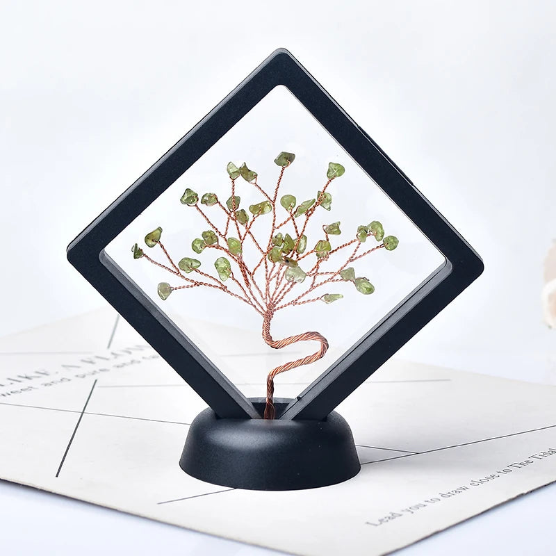Natural Crystal Quartz Tree of Life Gravel Specimen Reiki Healing Home Decoration Ornaments Lucky Tree DIY Gifts Souvenir Gift