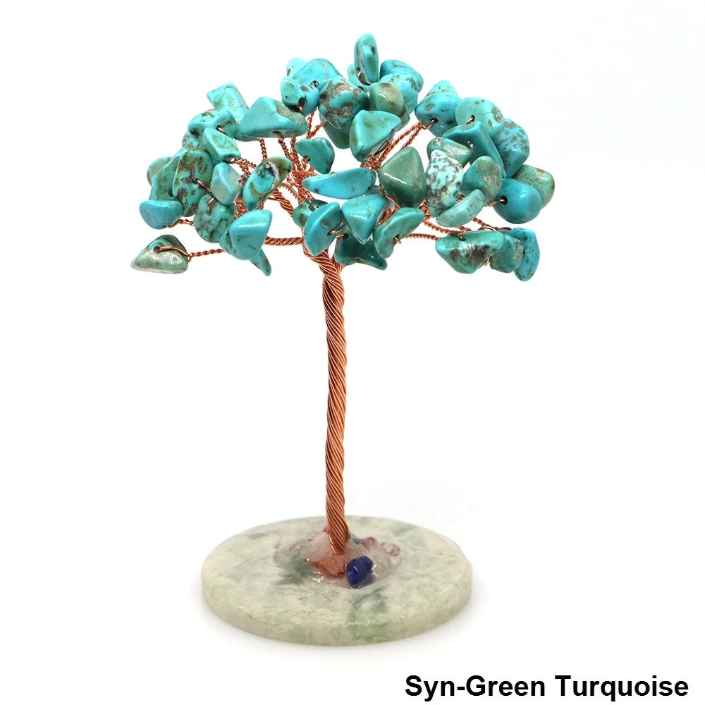 Crystal Money Tree Natural Stone Base Healing Quartz Gemstones Copper Wire Wrapped Plant Crafts Feng Shui Home Decor Lucky Gifts